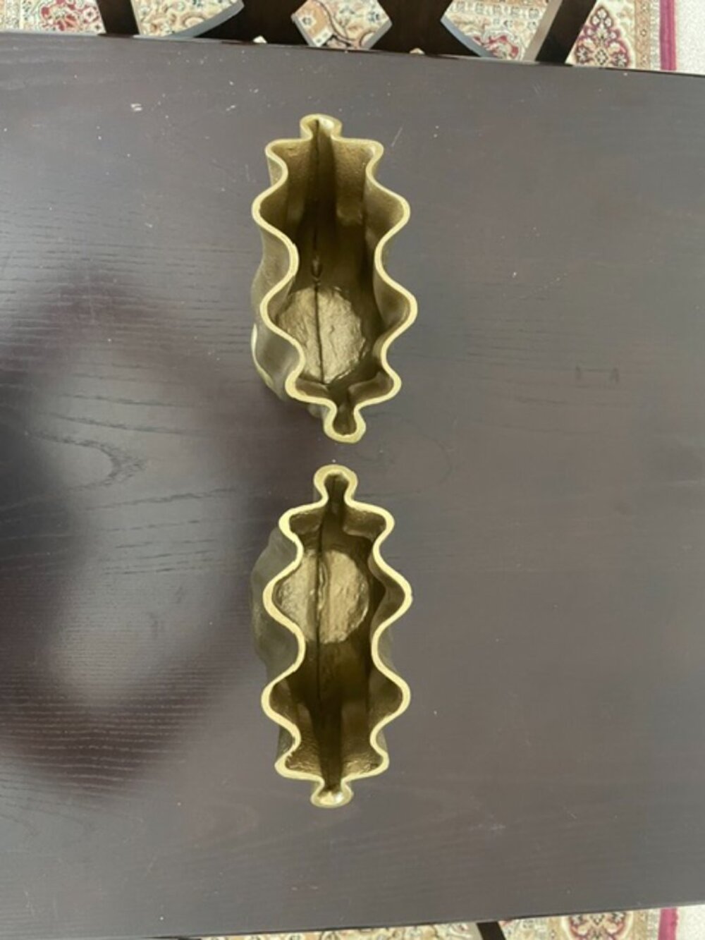 One Textured Brass Shell Vase - Picture 5 of 7